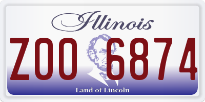IL license plate Z006874