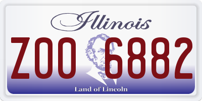 IL license plate Z006882