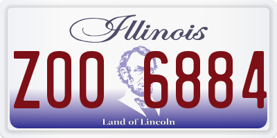 IL license plate Z006884