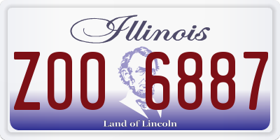 IL license plate Z006887