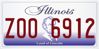 IL license plate Z006912