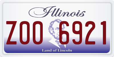 IL license plate Z006921