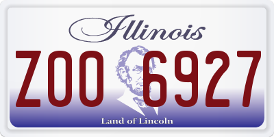 IL license plate Z006927