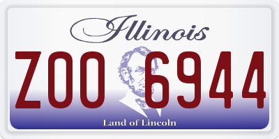 IL license plate Z006944