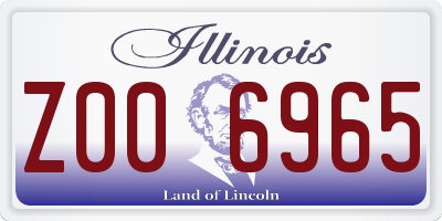 IL license plate Z006965