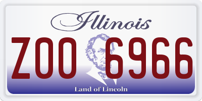 IL license plate Z006966