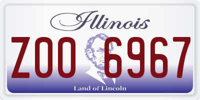 IL license plate Z006967