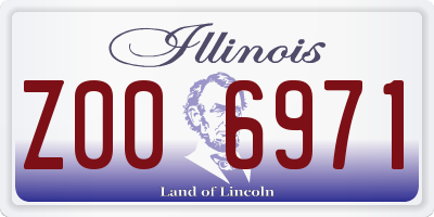 IL license plate Z006971