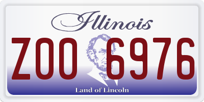 IL license plate Z006976