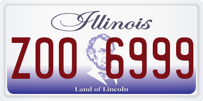 IL license plate Z006999