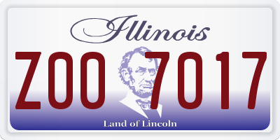 IL license plate Z007017