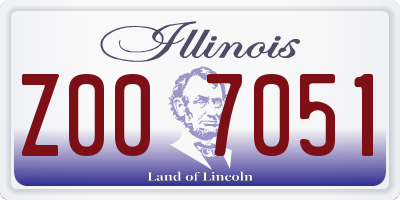 IL license plate Z007051