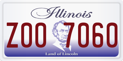 IL license plate Z007060