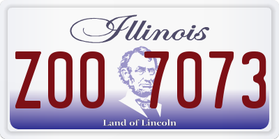 IL license plate Z007073
