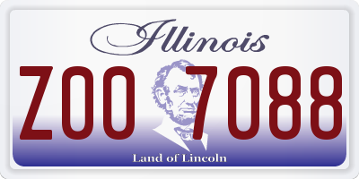 IL license plate Z007088