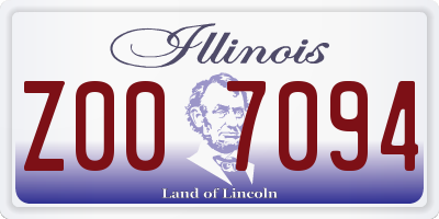 IL license plate Z007094
