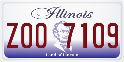 IL license plate Z007109