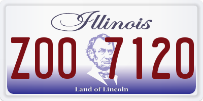 IL license plate Z007120