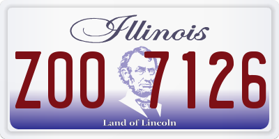IL license plate Z007126