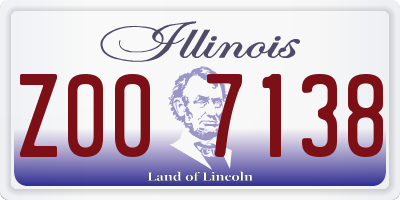 IL license plate Z007138