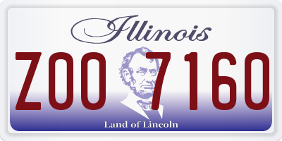IL license plate Z007160