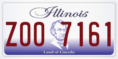 IL license plate Z007161