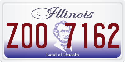IL license plate Z007162