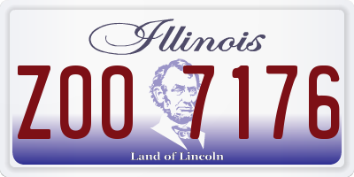 IL license plate Z007176