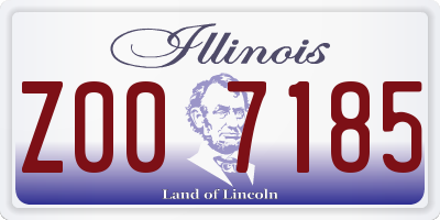 IL license plate Z007185