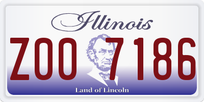 IL license plate Z007186