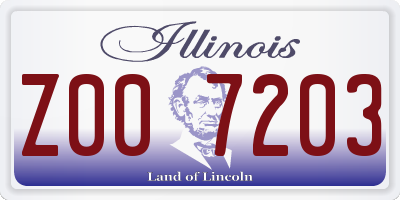 IL license plate Z007203