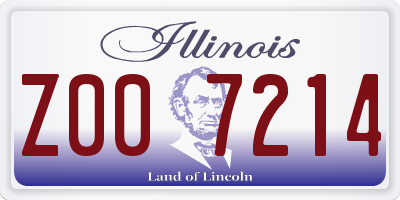 IL license plate Z007214