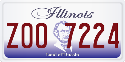 IL license plate Z007224