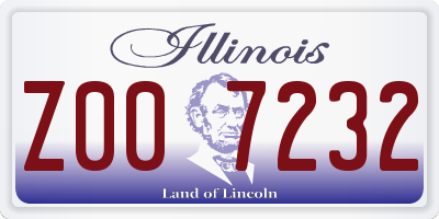 IL license plate Z007232