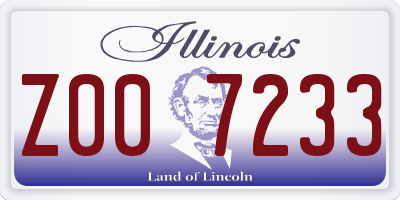 IL license plate Z007233