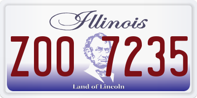 IL license plate Z007235