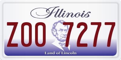 IL license plate Z007277