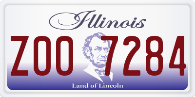 IL license plate Z007284