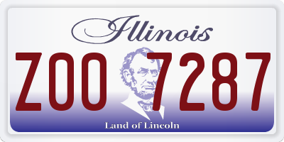 IL license plate Z007287