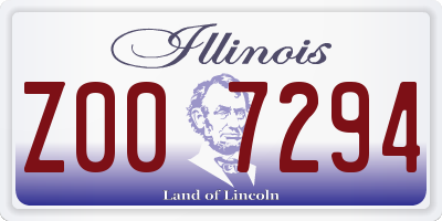 IL license plate Z007294