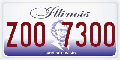 IL license plate Z007300