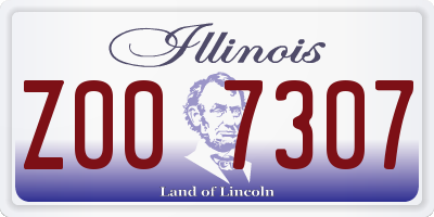 IL license plate Z007307