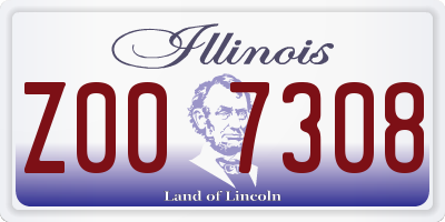 IL license plate Z007308