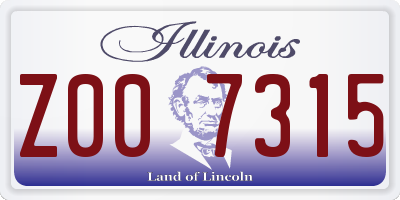 IL license plate Z007315