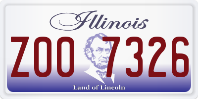 IL license plate Z007326