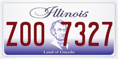 IL license plate Z007327