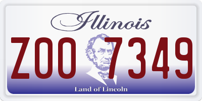 IL license plate Z007349