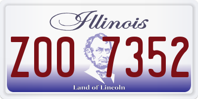 IL license plate Z007352