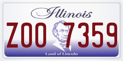 IL license plate Z007359