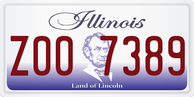 IL license plate Z007389